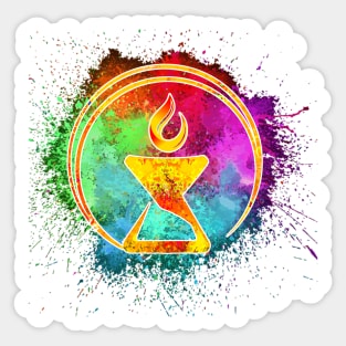 Cosmic Watercolor Chalice Sticker